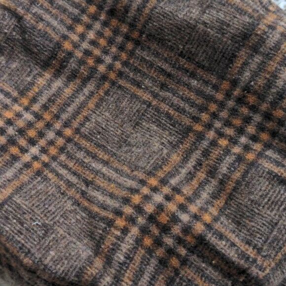 Tickled Pink Brown Plaid 70s Inspired Beret Newsboy Cap - Picture 6 of 6